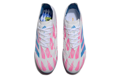 Adidas Predator Elite 24 MG Low-Tops Soccer Cleats - White/Blue/Pink