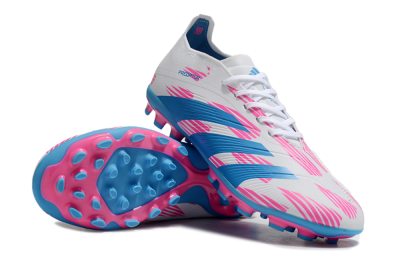 Adidas Predator Elite 24 MG Low-Tops Soccer Cleats - White/Blue/Pink