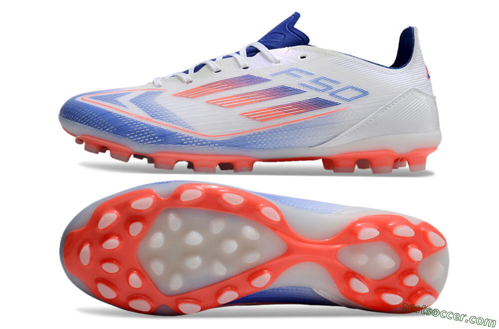 Adidas F50 Elite MG Low-Tops Soccer Cleats - White/Blue/Red 1
