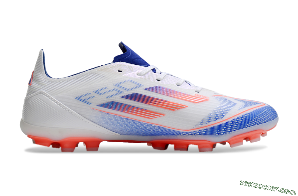 Adidas F50 Elite MG Low-Tops Soccer Cleats - White/Blue/Red 4