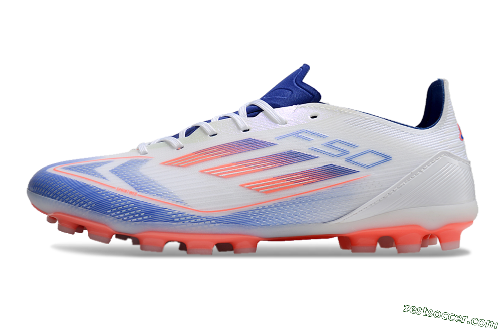 Adidas F50 Elite MG Low-Tops Soccer Cleats - White/Blue/Red 2