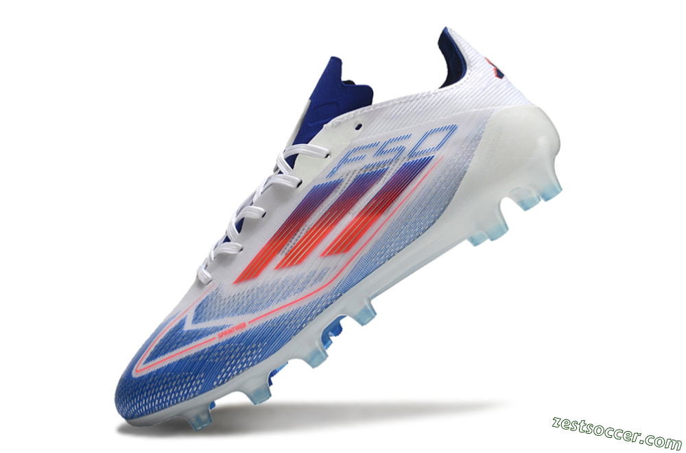 Adidas F50 Elite AG Low-Tops Soccer Cleats - White/Blue/Red 6