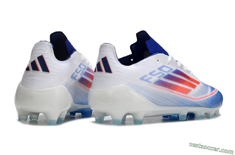 Adidas F50 Elite AG Low-Tops Soccer Cleats - White/Blue/Red 7