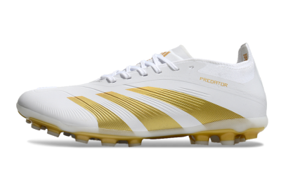 Adidas Predator Elite 24 MG Low-Tops Soccer Cleats - White/Gold