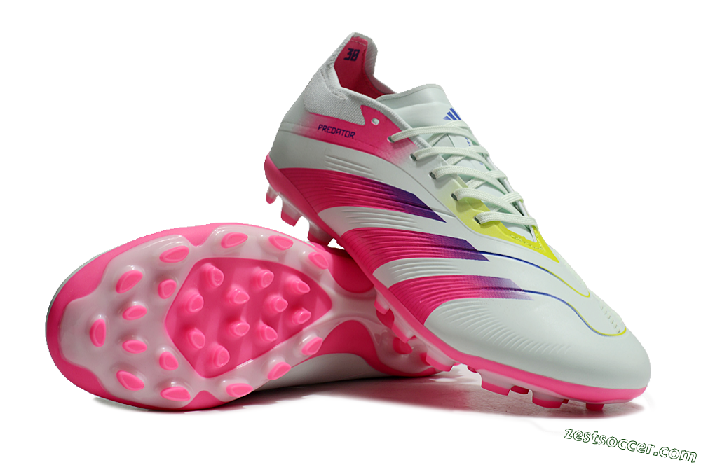 Adidas Predator Elite 24 MG Low-Tops Soccer Cleats - Jade/Purple/Pink 3