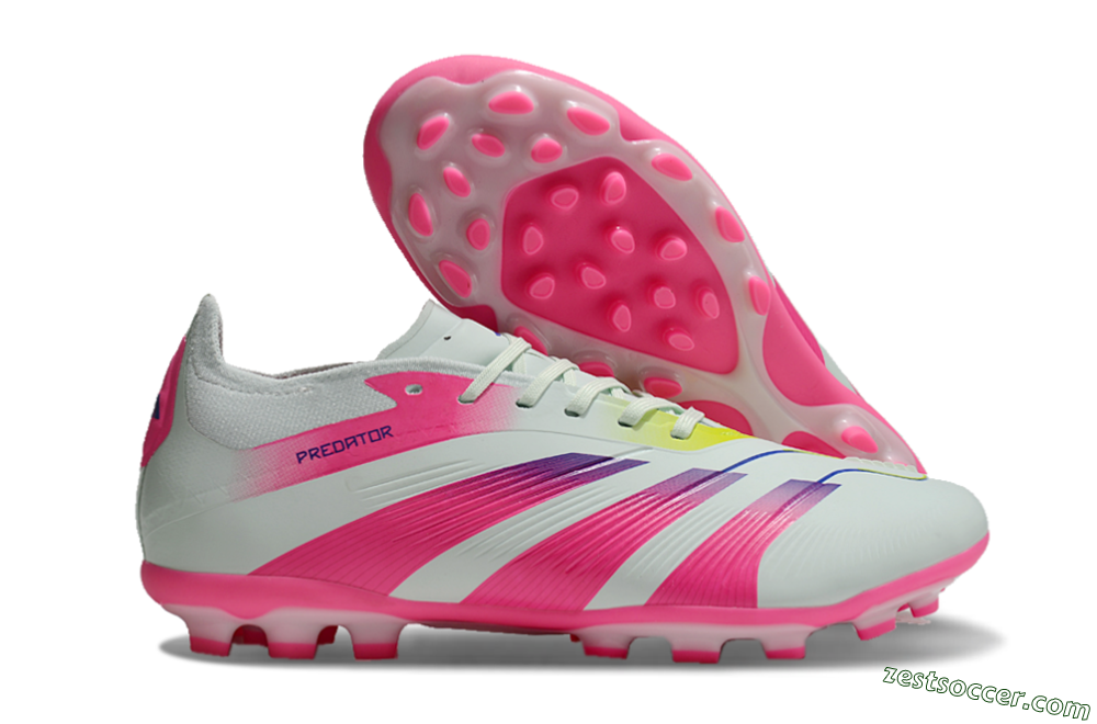 Adidas Predator Elite 24 MG Low-Tops Soccer Cleats - Jade/Purple/Pink 0