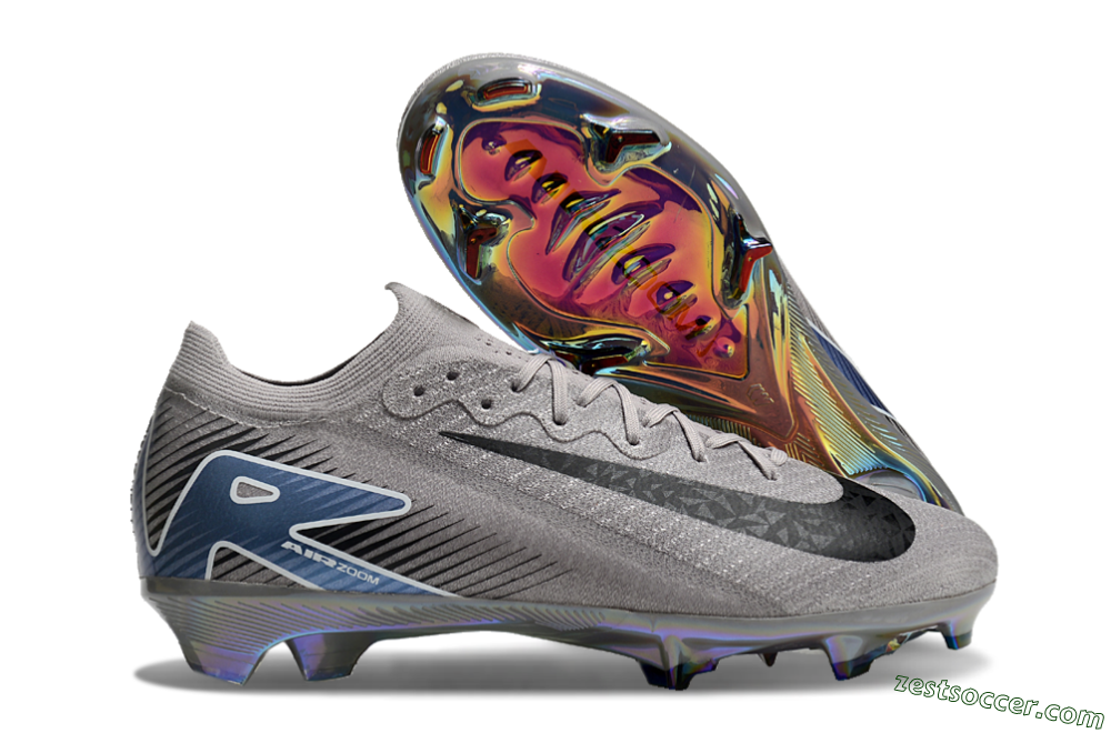 Nike Air Zoom Mercurial Vapor 16 Elite FG Low-Tops Soccer Cleats - Grey/Black/Blue 0