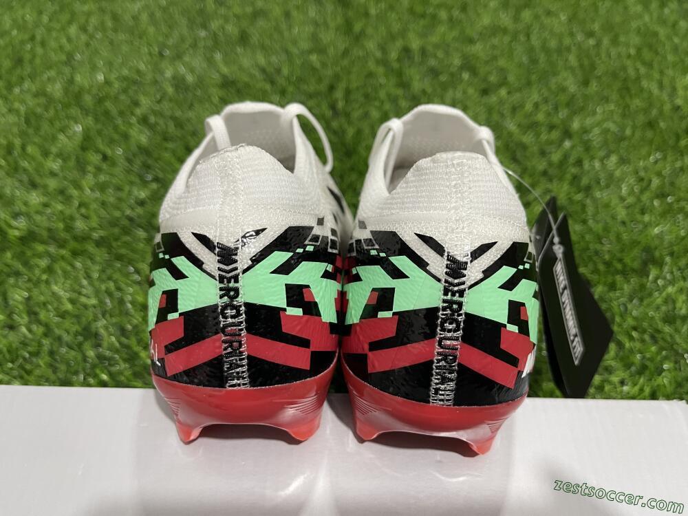Nike Air Zoom Mercurial Vapor 16 Elite FG Low-Tops Soccer Cleats - White/Black/Pink/Green