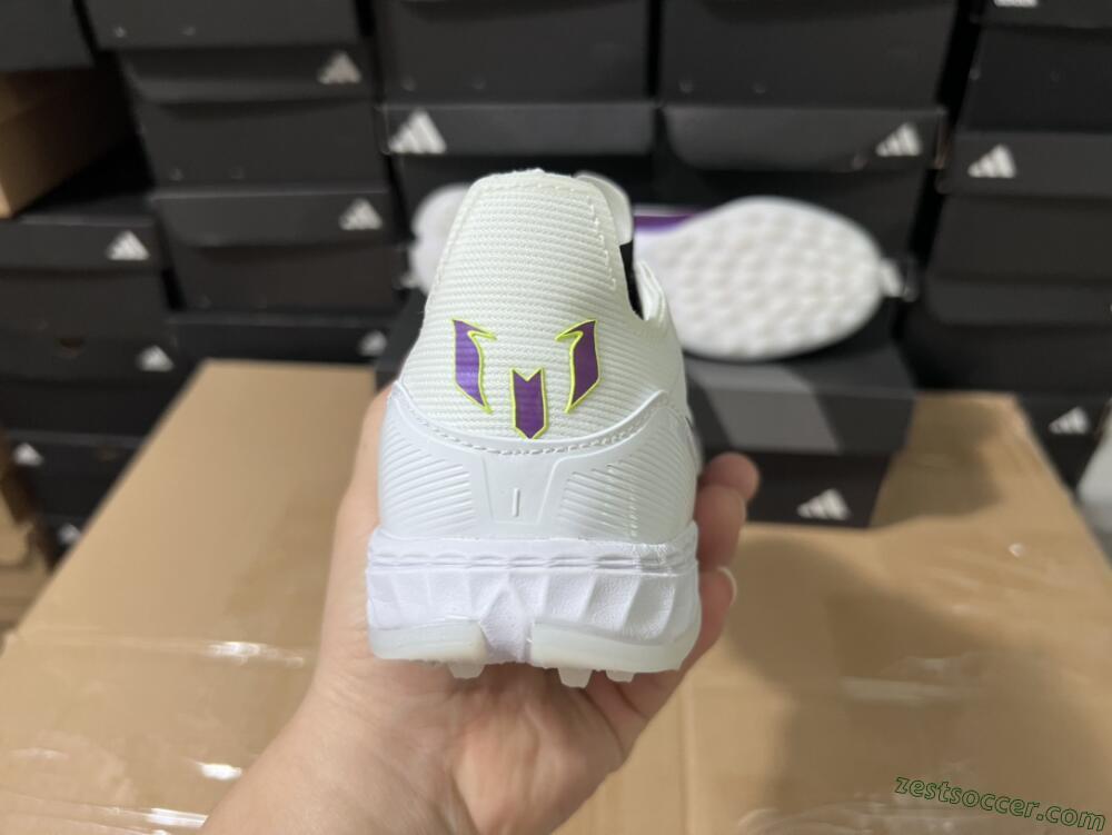 Adidas F50 Elite TF Low-Tops Soccer Shoes - White/Black/Purple