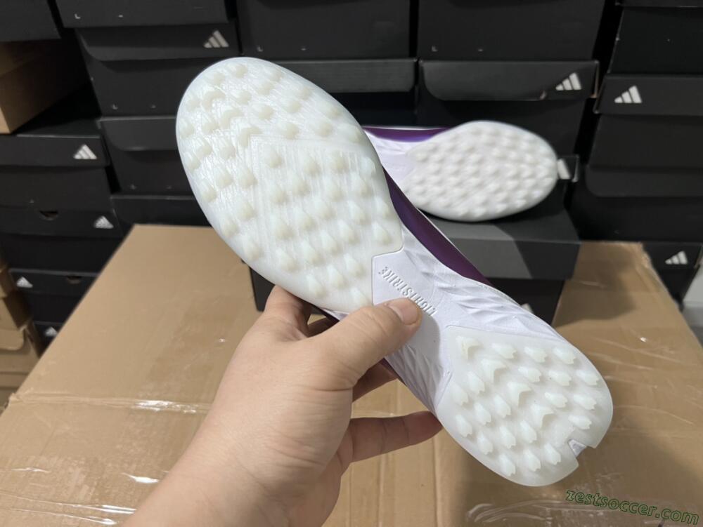 Adidas F50 Elite TF Low-Tops Soccer Shoes - White/Black/Purple