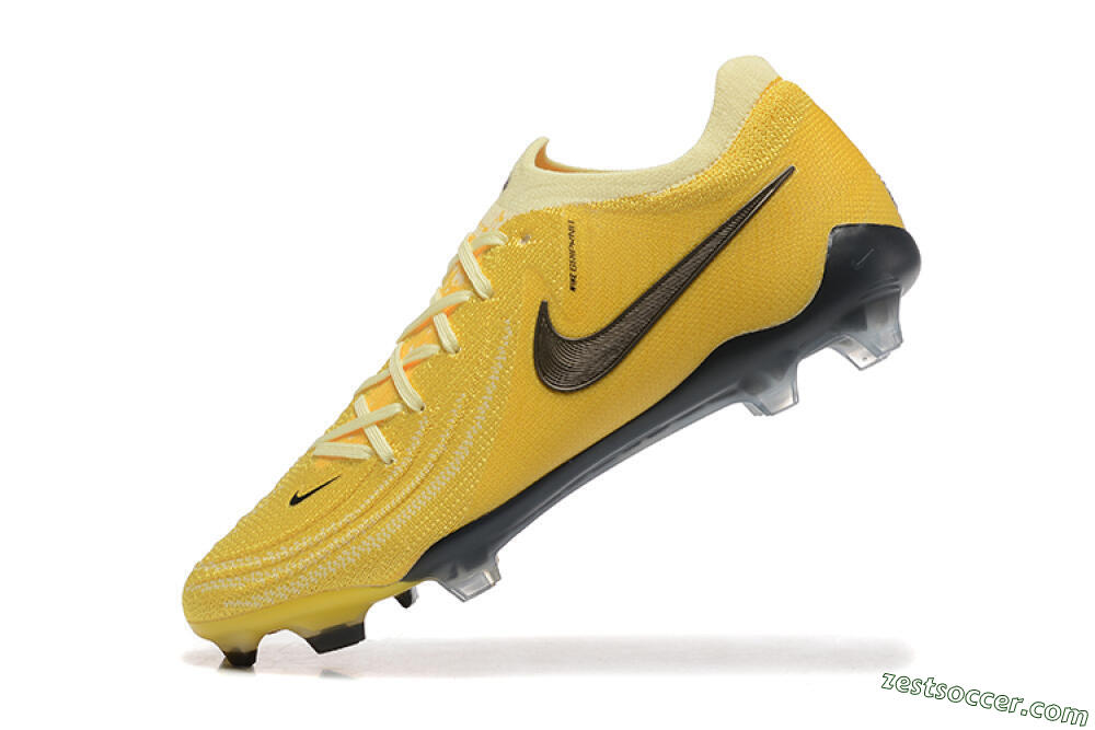 Nike Phantom Luna Elite FG Low-Tops Soccer Cleats - Yellow/White/Black 8