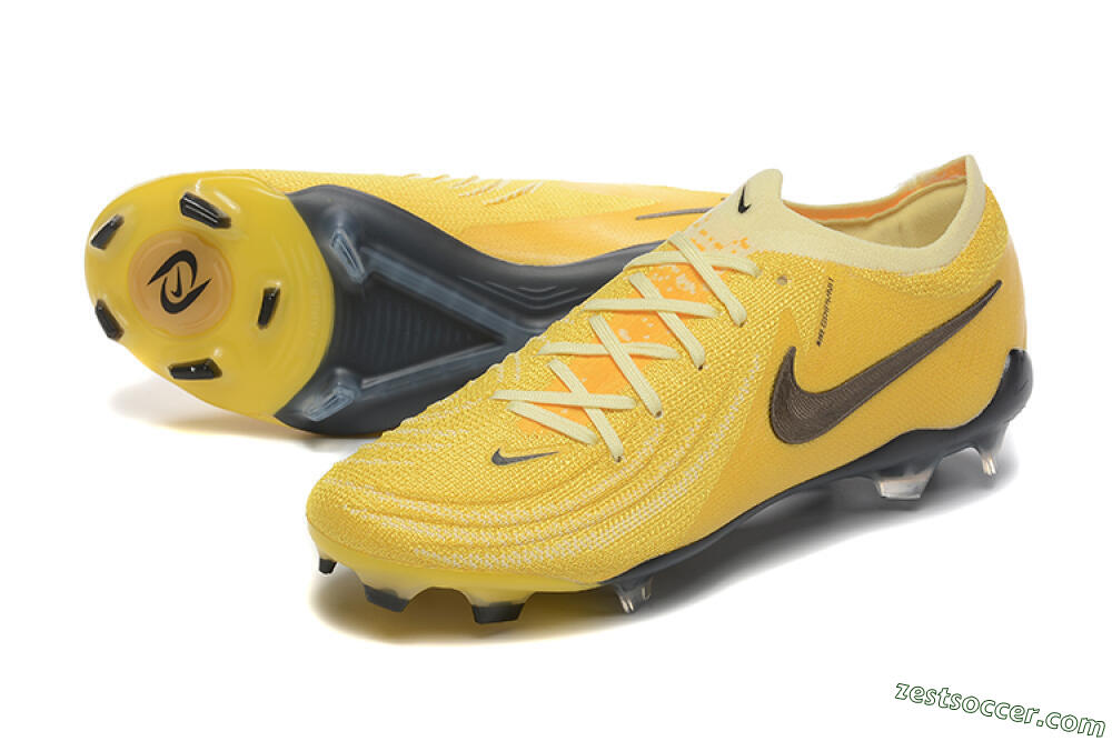 Nike Phantom Luna Elite FG Low-Tops Soccer Cleats - Yellow/White/Black 3