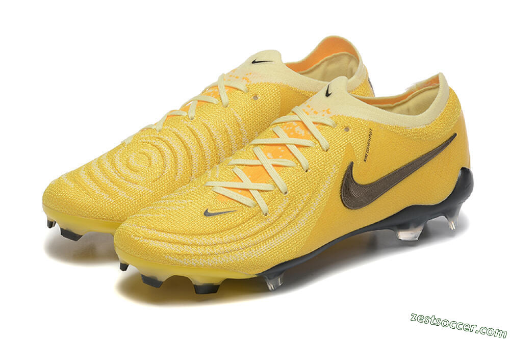 Nike Phantom Luna Elite FG Low-Tops Soccer Cleats - Yellow/White/Black 5