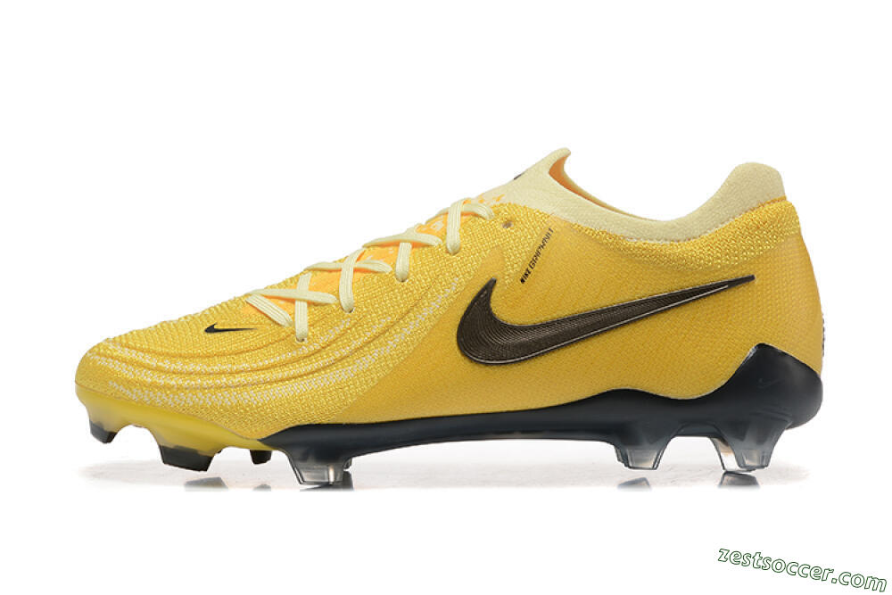 Nike Phantom Luna Elite FG Low-Tops Soccer Cleats - Yellow/White/Black 2