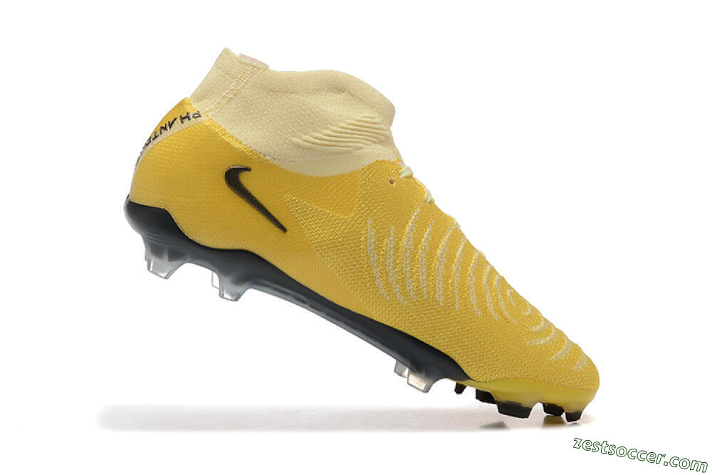 Nike Phantom Luna Elite FG High-Tops Soccer Cleats - Yellow/White/Black 7