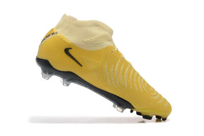 Nike Phantom Luna Elite FG High-Tops Soccer Cleats - Yellow/White/Black