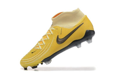 Nike Phantom Luna Elite FG High-Tops Soccer Cleats - Yellow/White/Black