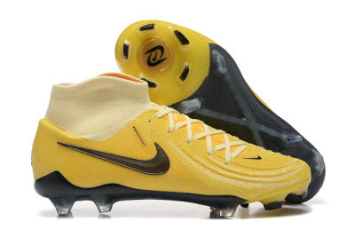 Nike Phantom Luna Elite FG High-Tops Soccer Cleats - Yellow/White/Black