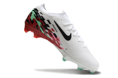 Nike Air Zoom Mercurial Vapor 16 Elite FG Low-Tops Soccer Cleats - White/Black/Pink/Green