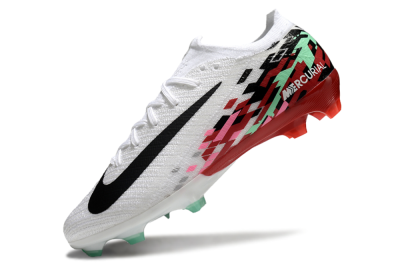 Nike Air Zoom Mercurial Vapor 16 Elite FG Low-Tops Soccer Cleats - White/Black/Pink/Green