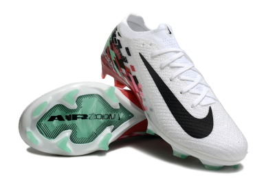 Nike Air Zoom Mercurial Vapor 16 Elite FG Low-Tops Soccer Cleats - White/Black/Pink/Green