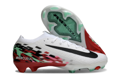 Nike Air Zoom Mercurial Vapor 16 Elite FG Low-Tops Soccer Cleats - White/Black/Pink/Green
