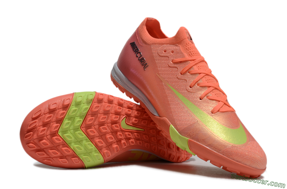Nike Air Zoom Mercurial Vapor 15 Elite TF Low-Tops Soccer Shoes - Red/Yellow/White 3