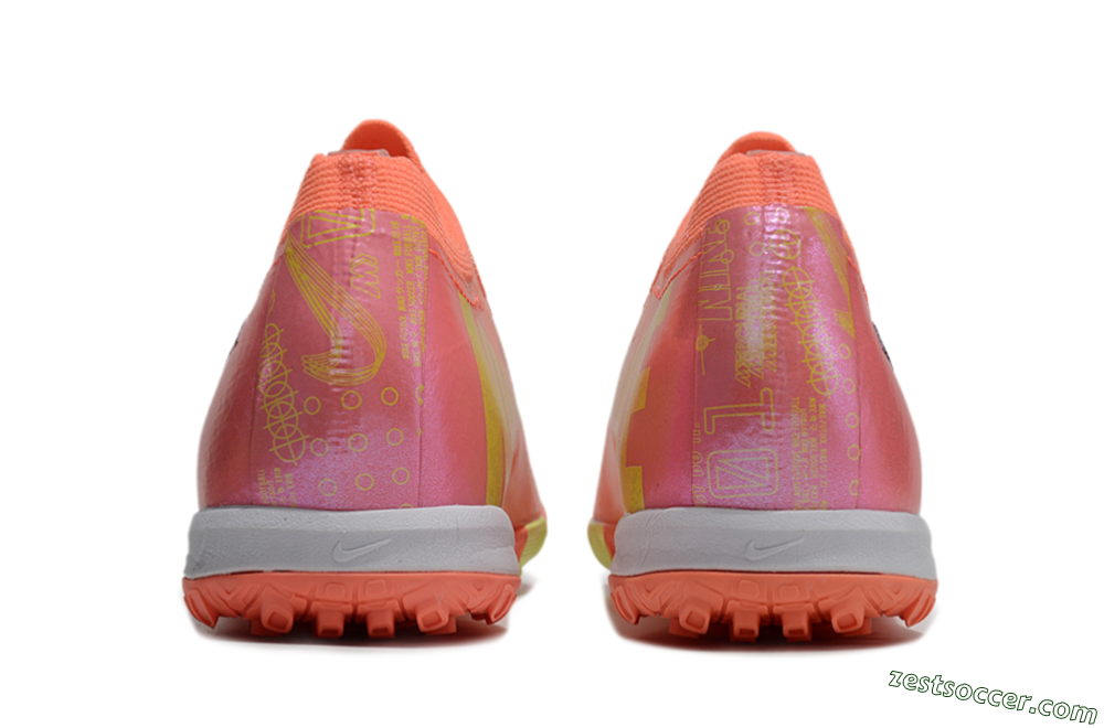 Nike Air Zoom Mercurial Vapor 15 Elite TF Low-Tops Soccer Shoes - Red/Yellow/White 5
