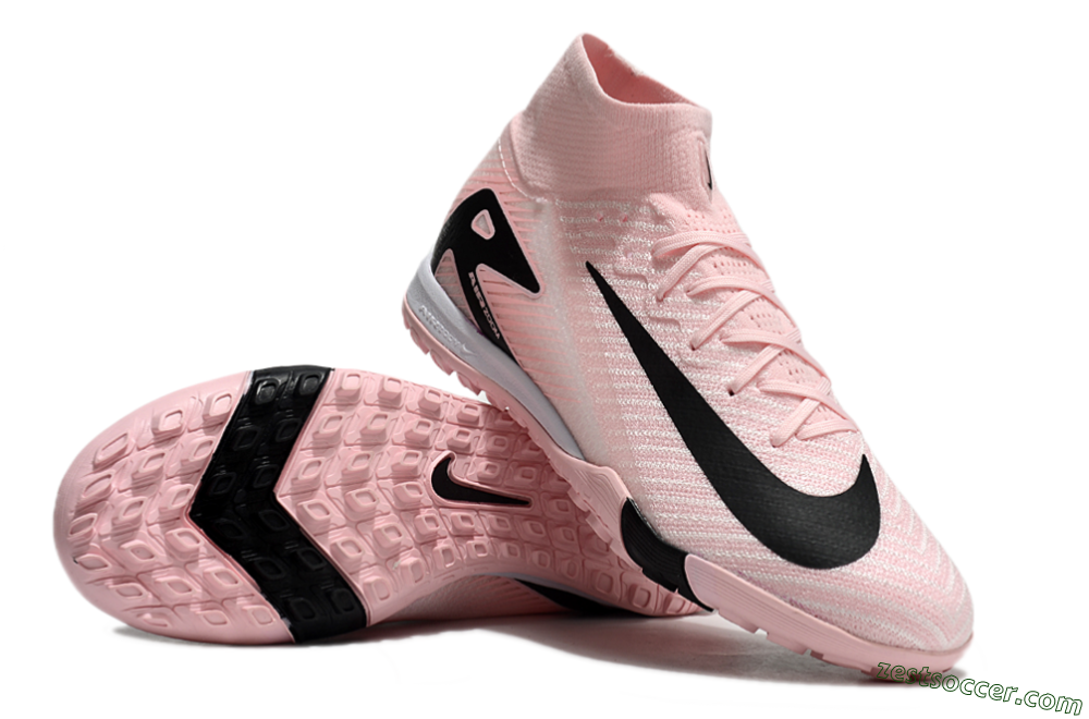 Nike Air Zoom Mercurial Superfly 10 Elite TF High-Tops Soccer Shoes - Pink/White/Black 3