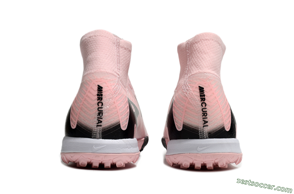 Nike Air Zoom Mercurial Superfly 10 Elite TF High-Tops Soccer Shoes - Pink/White/Black 5