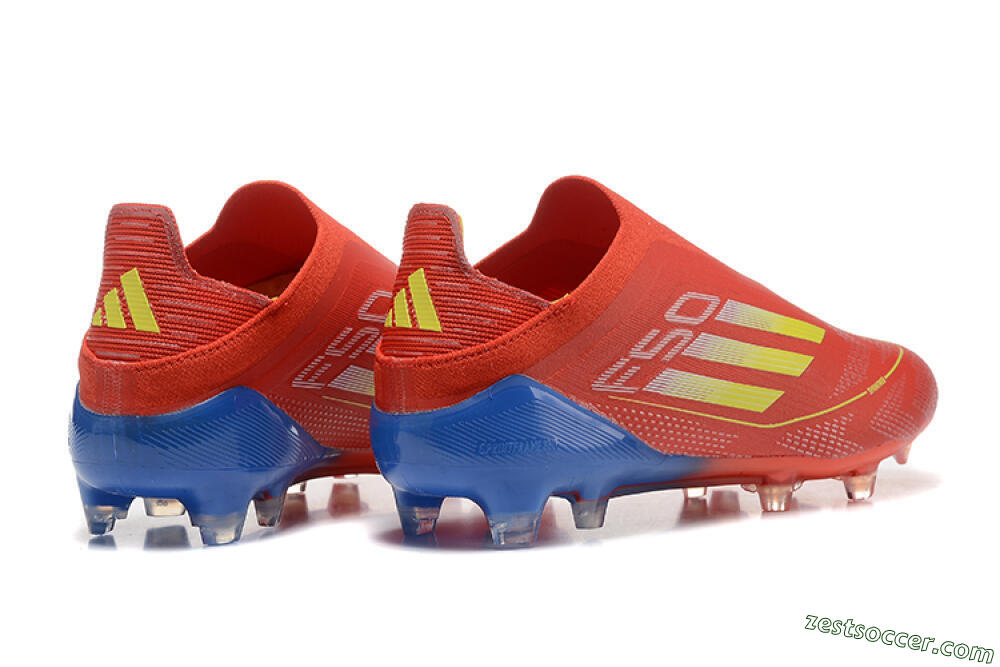 Adidas F50 Elite Laceless FG Low-Tops Soccer Cleats - Red/Yellow/Blue 9