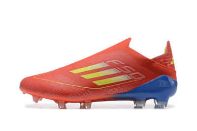 Adidas F50 Elite Laceless FG Low-Tops Soccer Cleats - Red/Yellow/Blue