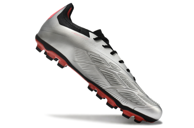 Adidas Predator Elite 24 MG Low-Tops Soccer Cleats - Silver/Blue/Red
