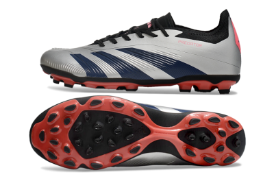 Adidas Predator Elite 24 MG Low-Tops Soccer Cleats - Silver/Blue/Red