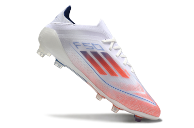 Adidas F50 Elite FG Low-Tops Soccer Cleats - White/Red/Blue
