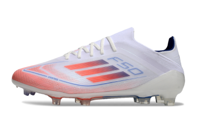 Adidas F50 Elite FG Low-Tops Soccer Cleats - White/Red/Blue