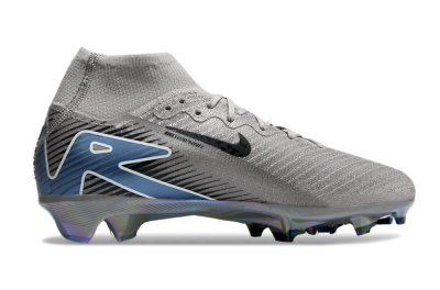 Nike Mercurial Superfly 10 Elite FG High-Tops Soccer Cleats - Grey/Black/Blue/Gold