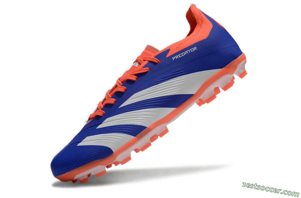 Adidas Predator Elite 24 MG Low-Tops Soccer Cleats - Blue/White/Red 5