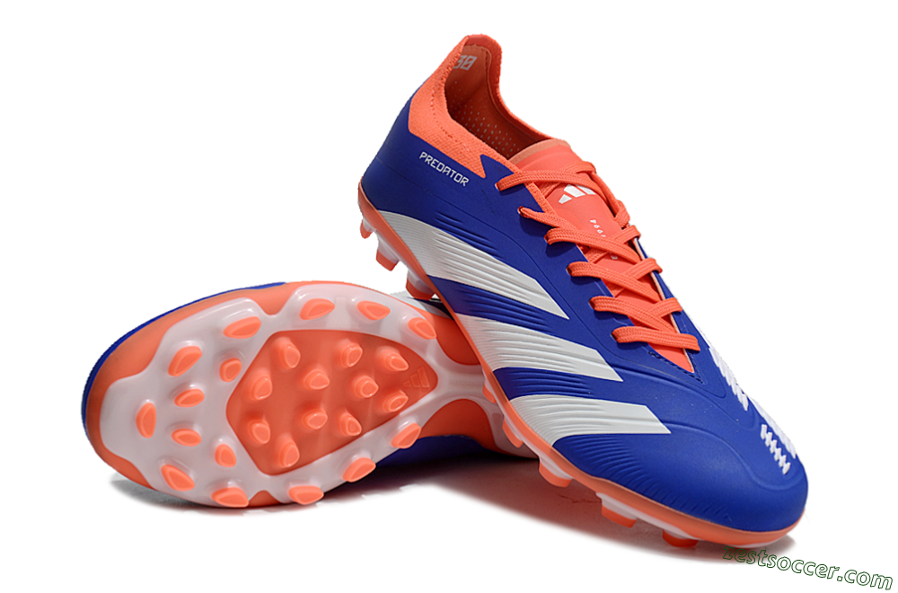 Adidas Predator Elite 24 MG Low-Tops Soccer Cleats - Blue/White/Red 3
