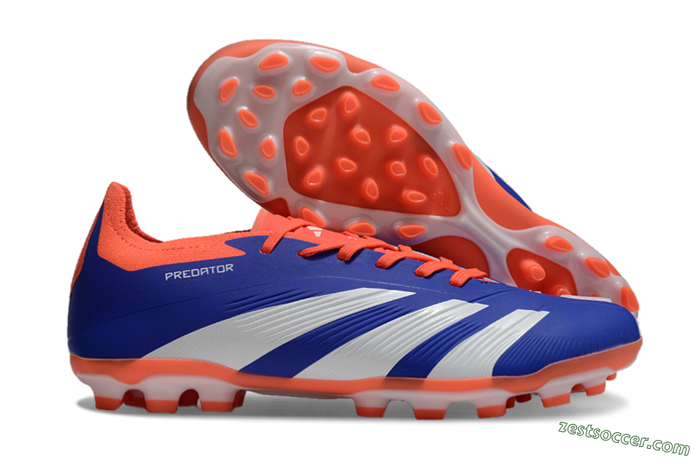 Adidas Predator Elite 24 MG Low-Tops Soccer Cleats - Blue/White/Red 0