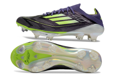 Adidas F50+ Lightstrike Elite FG Low-Tops Soccer Cleats - Purple/Yellow/Silver