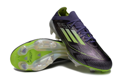 Adidas F50+ Lightstrike Elite FG Low-Tops Soccer Cleats - Purple/Yellow/Silver