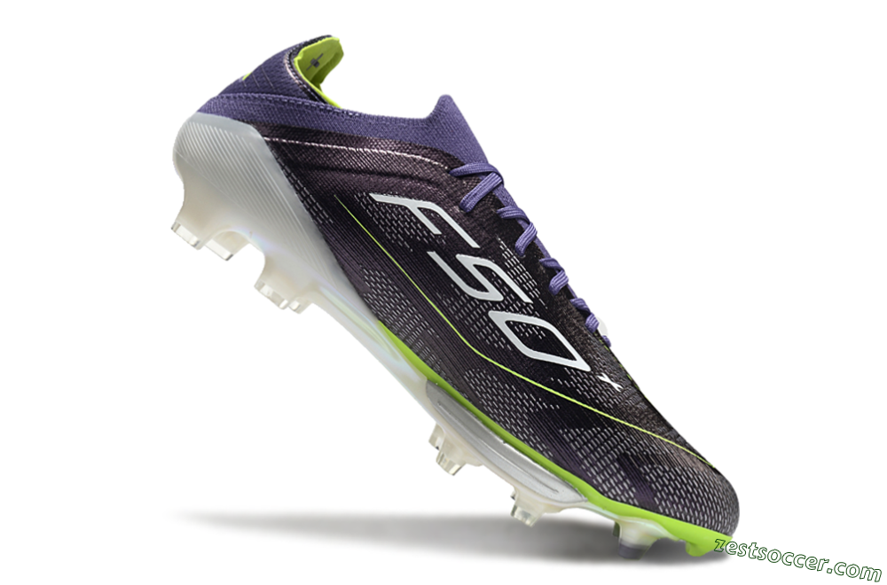 Adidas F50+ Lightstrike Elite FG Low-Tops Soccer Cleats - Purple/Yellow/Silver 4
