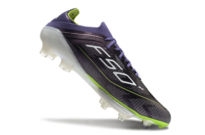 Adidas F50+ Lightstrike Elite FG Low-Tops Soccer Cleats - Purple/Yellow/Silver