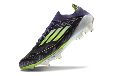 Adidas F50+ Lightstrike Elite FG Low-Tops Soccer Cleats - Purple/Yellow/Silver