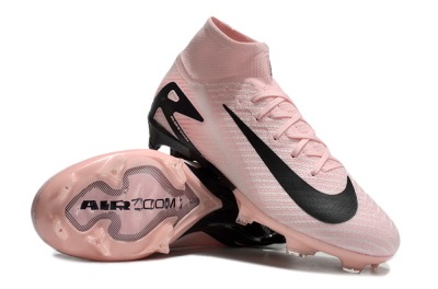 Nike Air Zoom Mercurial Superfly 10 Elite FG High-Tops Soccer Cleats - Pink/White/Black