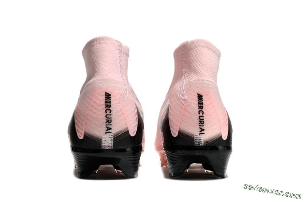 Nike Air Zoom Mercurial Superfly 10 Elite FG High-Tops Soccer Cleats - Pink/White/Black 6