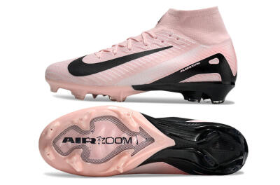 Nike Air Zoom Mercurial Superfly 10 Elite FG High-Tops Soccer Cleats - Pink/White/Black