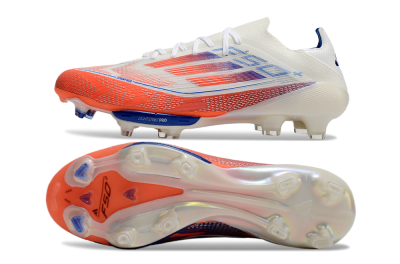 Adidas F50+ Lightstrike Pro FG Low-Tops Soccer Cleats - White/Red/Blue