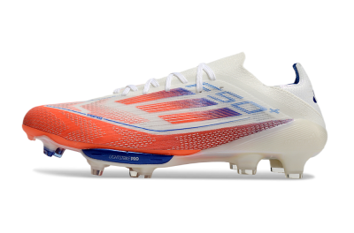 Adidas F50+ Lightstrike Pro FG Low-Tops Soccer Cleats - White/Red/Blue
